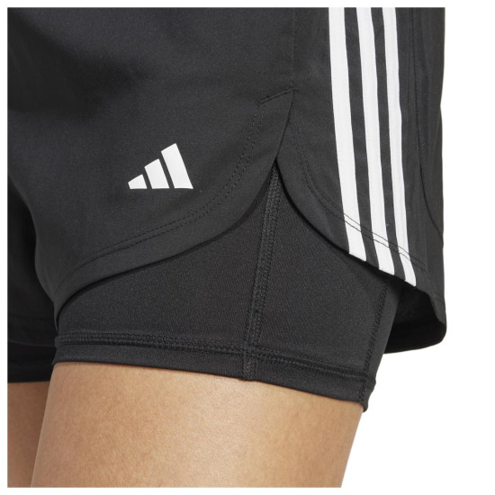Adidas Γυναικείο σορτς 2in1 Pacer 3-Stripes Woven Shorts